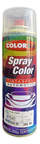 Verniz Automotivo Em Spray Veniz Rápido 7502 300ml Colorgin