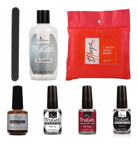 Kit Completo Esmalte Semipermanente Trugel Ezflow + Cleanser