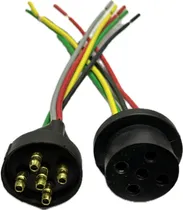Comprar Ficha Trailer Goma 5 Vias Macho Y Hembra Trailer Oro 