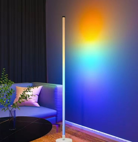 Lámpara Conexion Usb De Pie Luces Led Rgb Control Remoto
