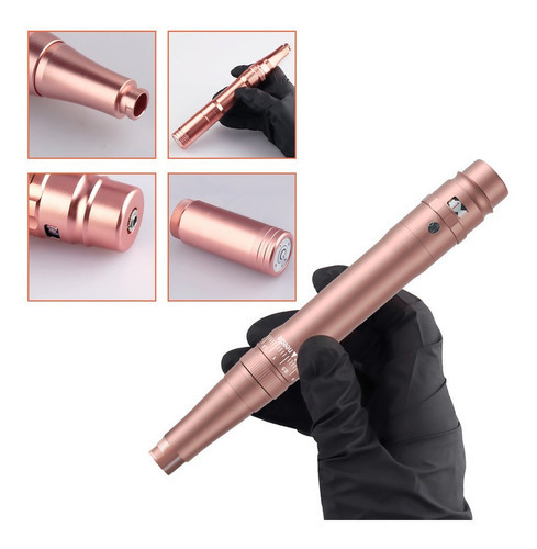Máquina tudo-em-um para bordar tatuagens e sobrancelhas cor-de-rosa