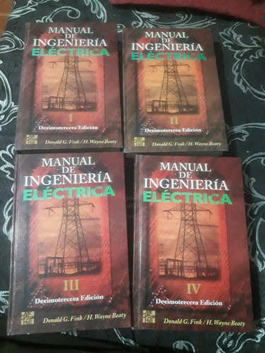 Libro Manual De Ingenieria Electrica 4 Tomos Fink