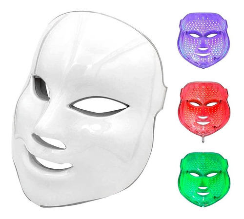 Mascara Led Facial 7 Colores Tratamiento Fototerapia 192 Led