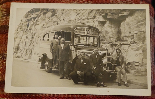 Antigua Foto Colectivo 12 Buenos Aires Mar Del Plata 1940