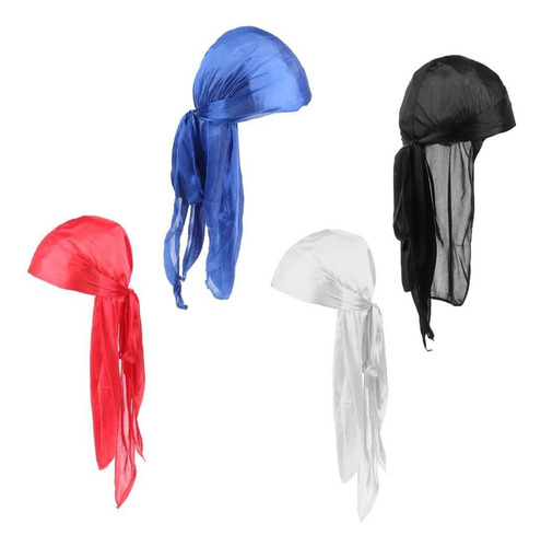 2024 4 Piezas Durag Headwear Cap Hair Loss Scarf Bandana