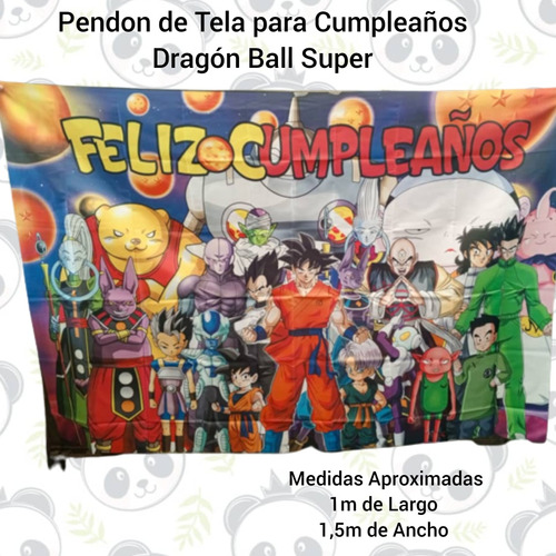 Pendon Pancarta Tela Decorativo Cumpleaños Dragon Ball Super