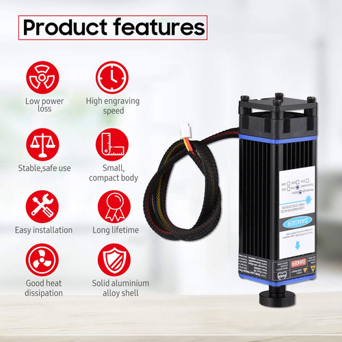 Módulo Laser 450nm 5.5w Laser De Distância Focal Ajustável