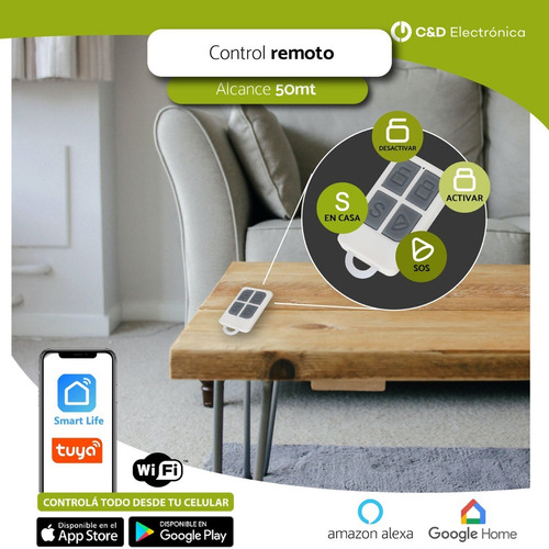 Imagen 7 de 10 de Kit P5 Alarma Domiciliaria Inalambrica Celular Wifi Gsm Pstn