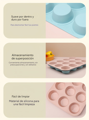 Molde De Silicona Para Muffins 12 Cavidades Cookstyle