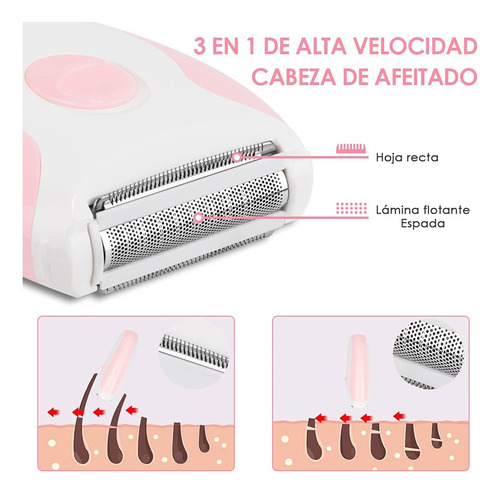 Depiladora Impermeable Recargable Portátil Para Mujer