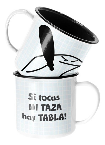 Taza Enlozada Lechera Si Tocas Mi Taza Hay Tabla Regalo