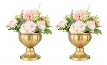 Comprar Jarrón De Flores De Metal Nuptio 2 Pcs Para Centros De Mesa 