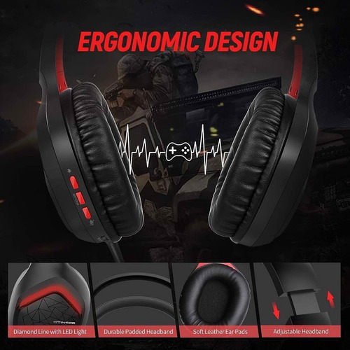 Imagen 7 de 10 de Auriculares Gamer Con Micrófono Pc Somic Gs-301 Usb