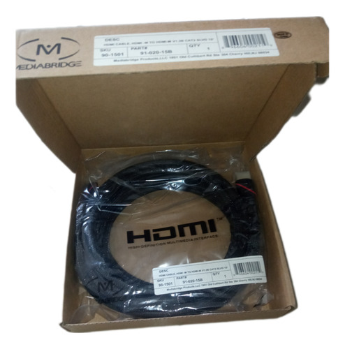 Cable Hdmi Alta Definición Multimedia Interfaz 15 Pies 4.5m