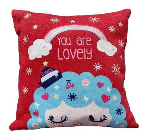 Imagen 1 de 3 de Almohadón Lovely Decoración Infantil Dibujos 30x30
