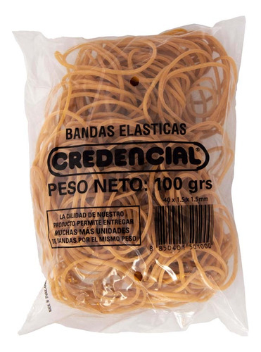 Banditas Bandas Elasticas Credencial Latex X100 Grs Billetes