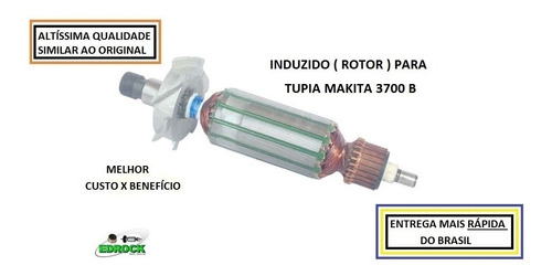 Induzido Rotor Makita Tupia 3700 B - 110 Volts