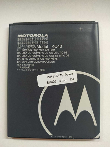 Imagen 1 de 1 de Bateria Kc40 Moto E6 Plus (xt2025-2)