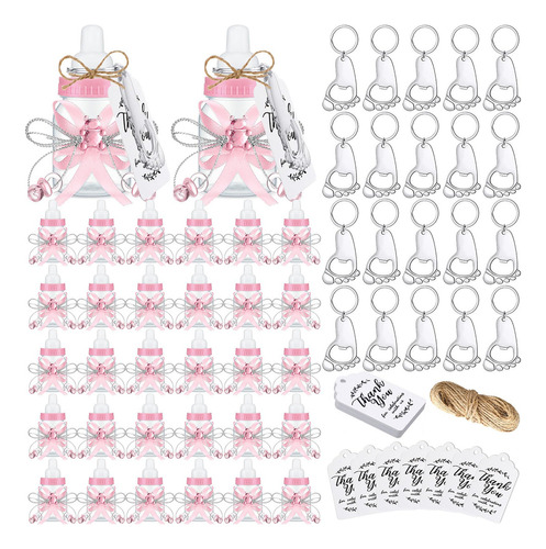 108 Piezas De Regalos De Botellas De Baby Shower, 36 Mini Bo