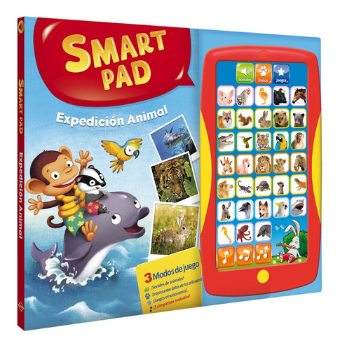 Libro Interactivo Para Niños Smart Pad Expedición Animal