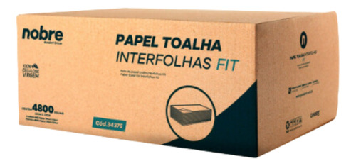 Papel Toalha Interfolha 4800 Folhas 20x23 Luxo100% Cel Nobre