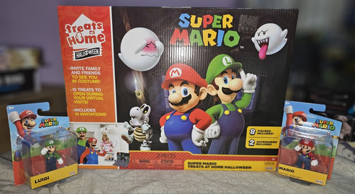 Jakks Super Mario Halloween Incluye 8 Figuras Dos Accesorios