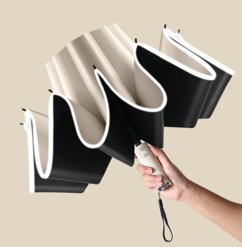Paraguas Plegable Automático Con Luz Led Y Protección Uv