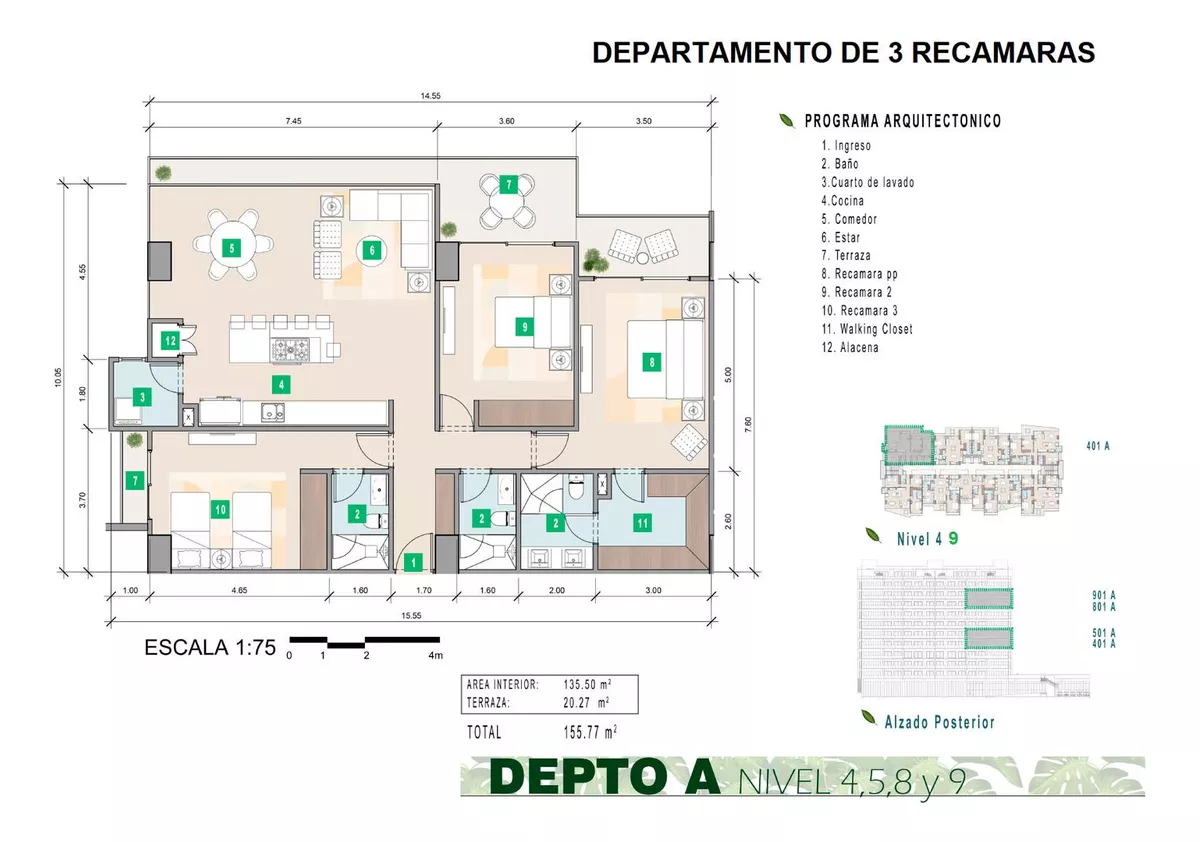 Departamento En Pre Venta, 3 Recámaras, 25 Amenidades, Av. Huayacán, Sm 312, Cancún