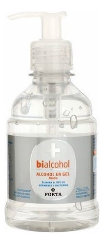 Alcohol En Gel Bialcohol X 250ml Porta Dosificador Valvula Fragancia Neutra