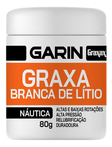 Graxa De Litio Branca Nautica Garin  80g