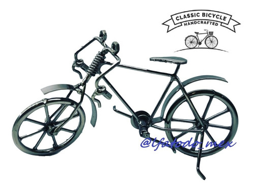 Bicicleta Artesanal Metal Escala Plata 