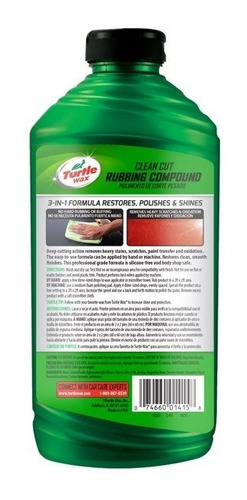 Cera Pulimento Rubbing Compound Turtle Wax Cod: 6520905