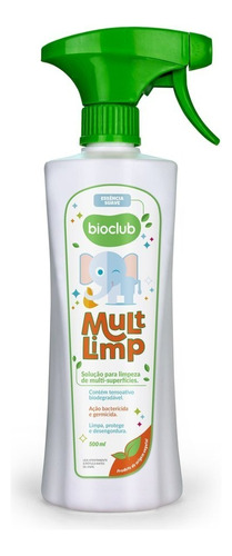 Multi Limpeza Superfícies Bebê Desengordura Bioclub 500ml