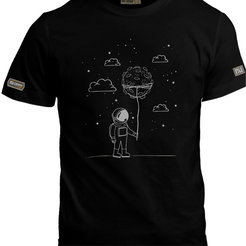 Camiseta Estampada 2xl - 3xl Luna Globo Astronauta Inp Zxb