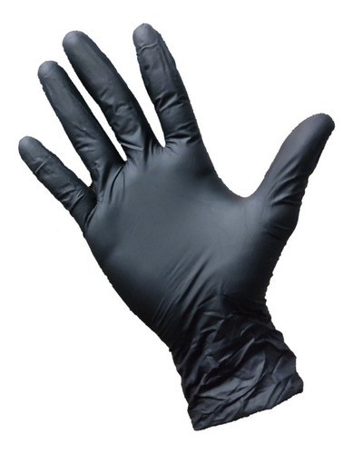 Guantes Nitrilo Negro Desechables Tallas S, M Y L 1x100 Unds