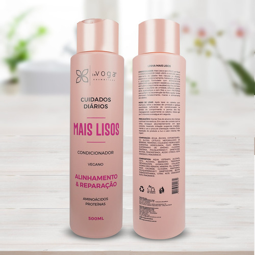 Kit In Voga Mais Lisos: Shampoo, Condicionador E Leave-in