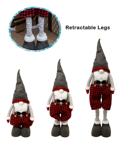 Gnomos Decorativos Navideños Retractiles De 40 Pulgadas 2 Pz