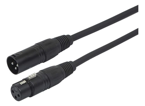 Cable Monoprice De Xlr Macho A Hembra 22awg, 10 Pies/negro