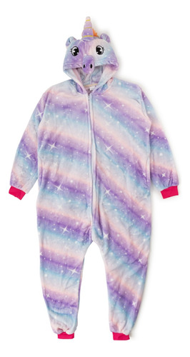 Pijama Unicornio Estrella Multicolor Polar Invierno Infantil