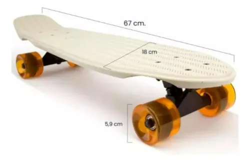 Patineta Skate Penny Long Yamba Llantas En Goma 100 Kilos