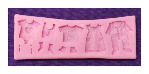 Imagen 4 de 8 de Molde Silicona Ropas Bebe Fondant Porcelana Fria Belgrano