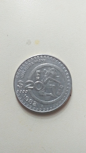 Moneda De 20 Pesos De La Cultura Maya 1982