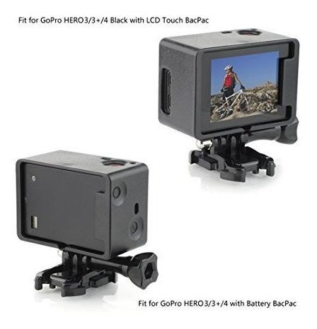 Carcasa Para Gopro Hero4 Hero3 Accesorio Bacpac Negro