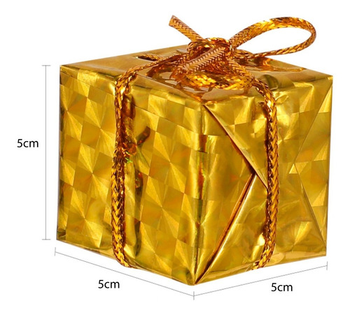 Imagem 3 de 3 de Enfeite De Natal Caixa De Presentes - Kit 6 Unidades