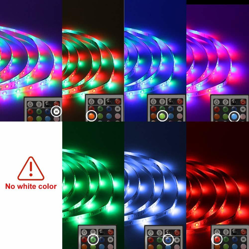 Led Strip Lights .ft M Leds Non Waterproof Flexible Col...
