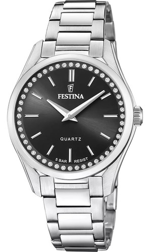 Reloj Festina Mujer Acero Piedras Cristales Clasico F20583.4