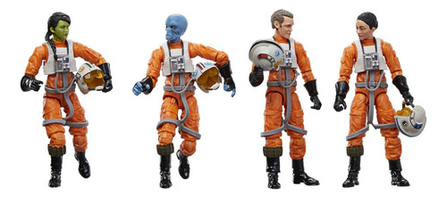 Star Wars, Pack De 4 Figuras de Ahsoka Piloto De X-wing