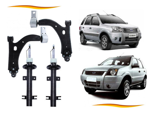 Amortiguador Del + Bandejas Para Ford Ecosport 2003 2012 