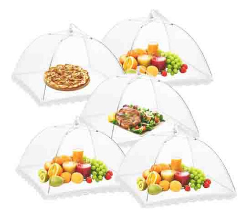 Mosquitera Para Cubrir Platos De Comida, 5 Piezas