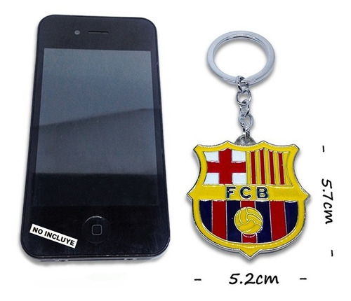 Imagen 8 de 9 de Llavero Fc Barcelona Escudo Metálico Doble Cara